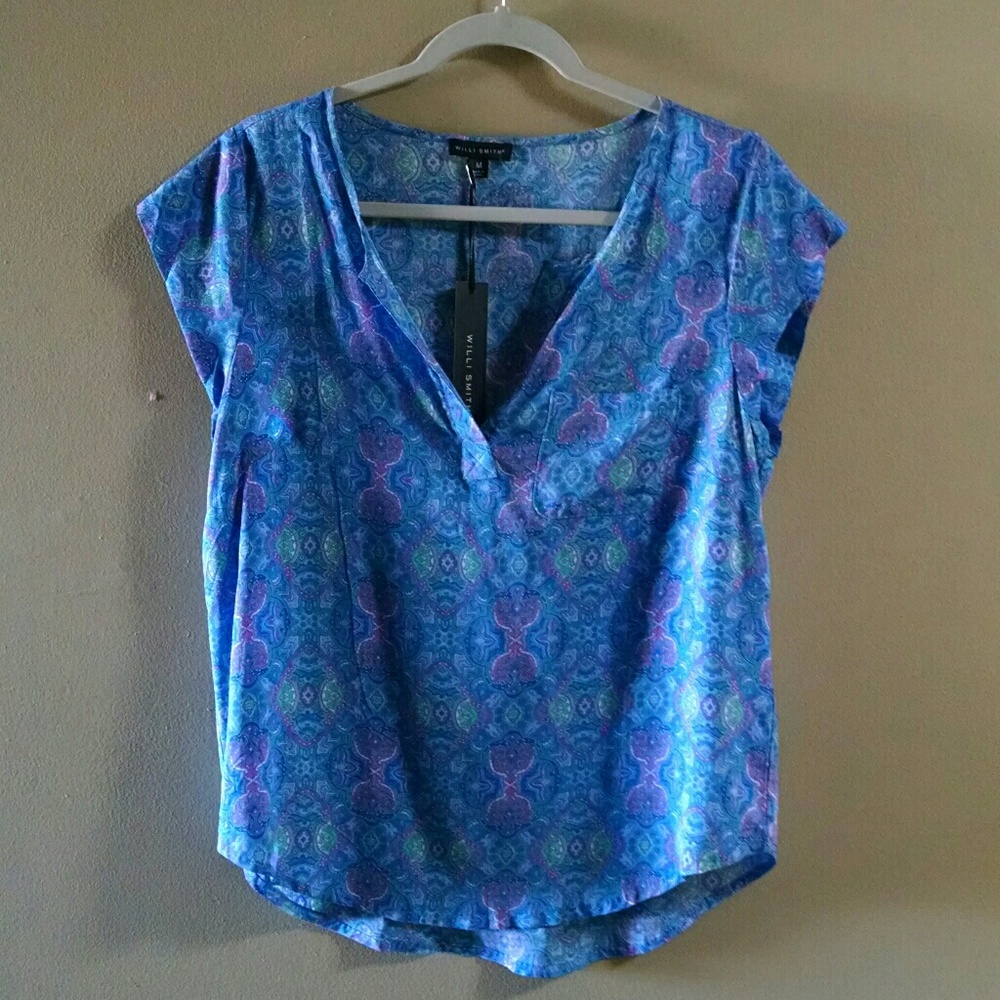 Willi Smith Blouse with Cap Sleeves